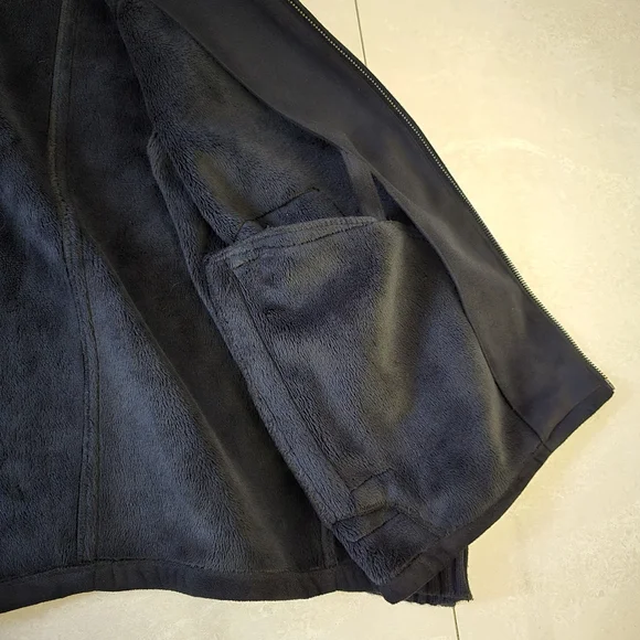 Claiborne Black Jacket - Faux Suede and Knit Materials - Size Large - Picture 5 of 6